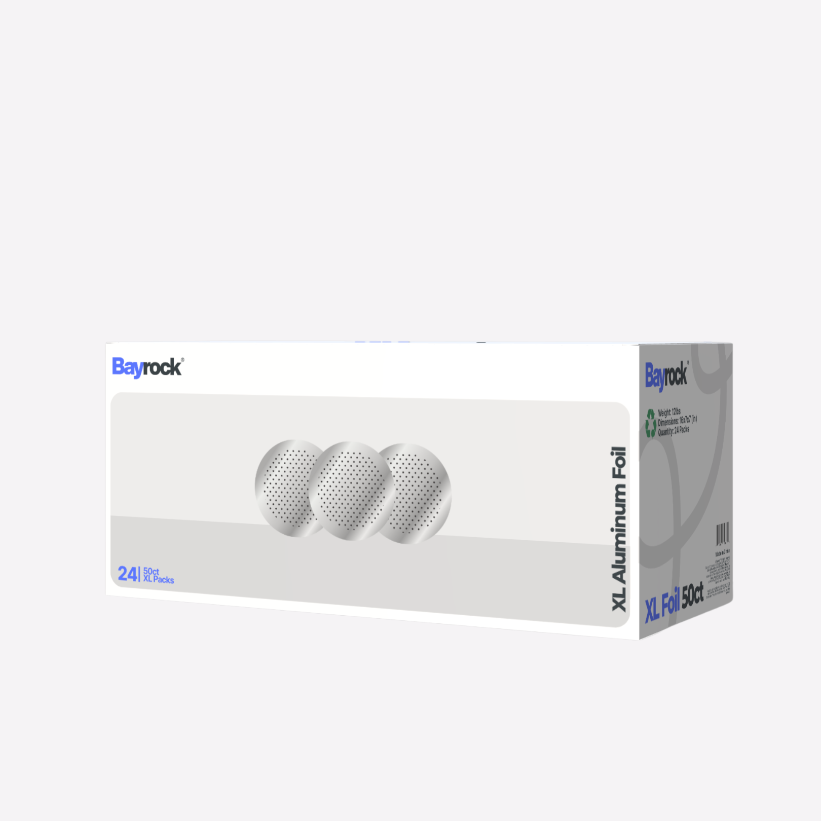 Box of Bayrock XL Aluminum Foil on a white background