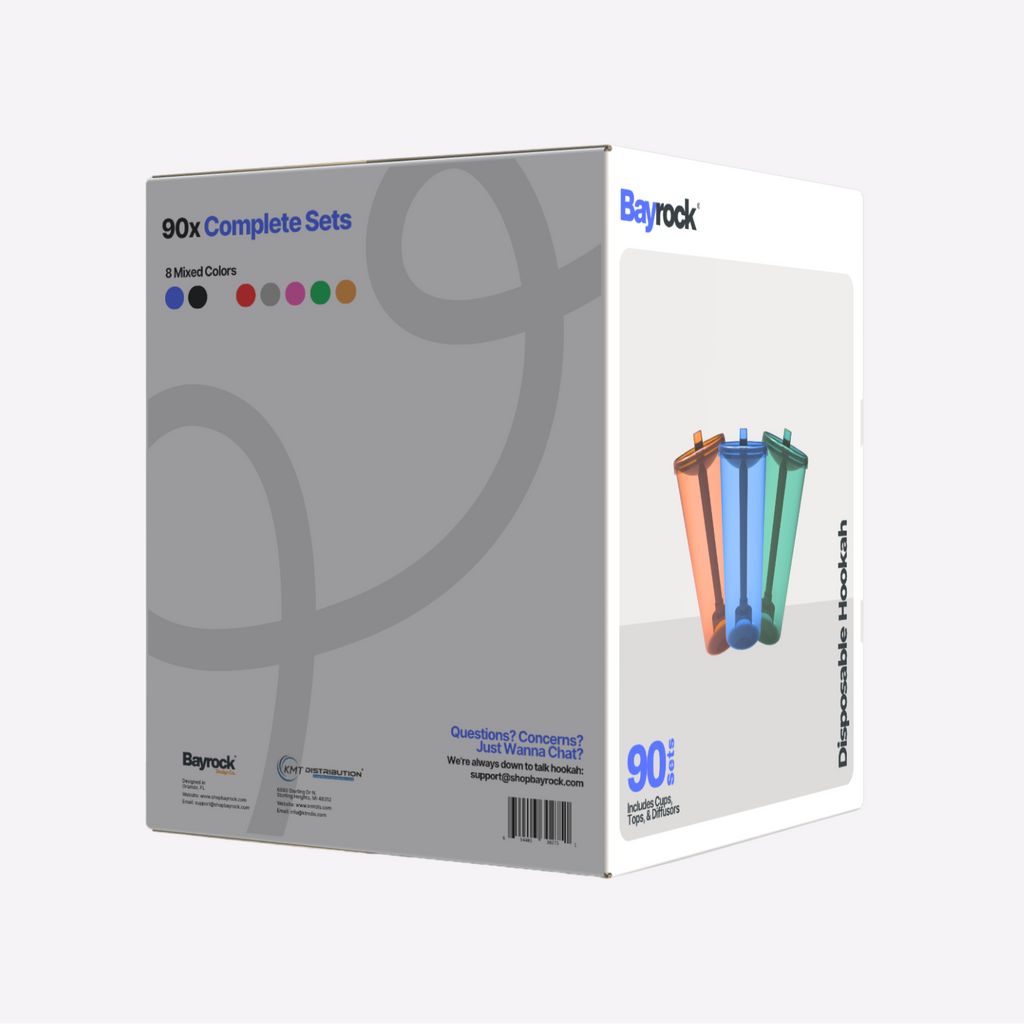 Bayrock disposable cup product packaging on a white background