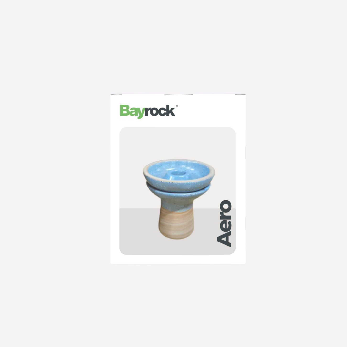 Bayrock Aero product packaging with a ceramic bowl on a white background