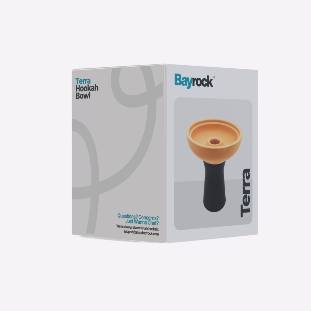 Bayrock Terra hookah bowl packaging on a white background