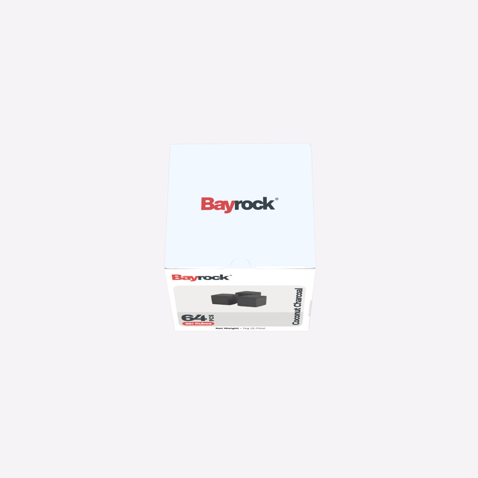 Bayrock charcoal product packaging on a white background
