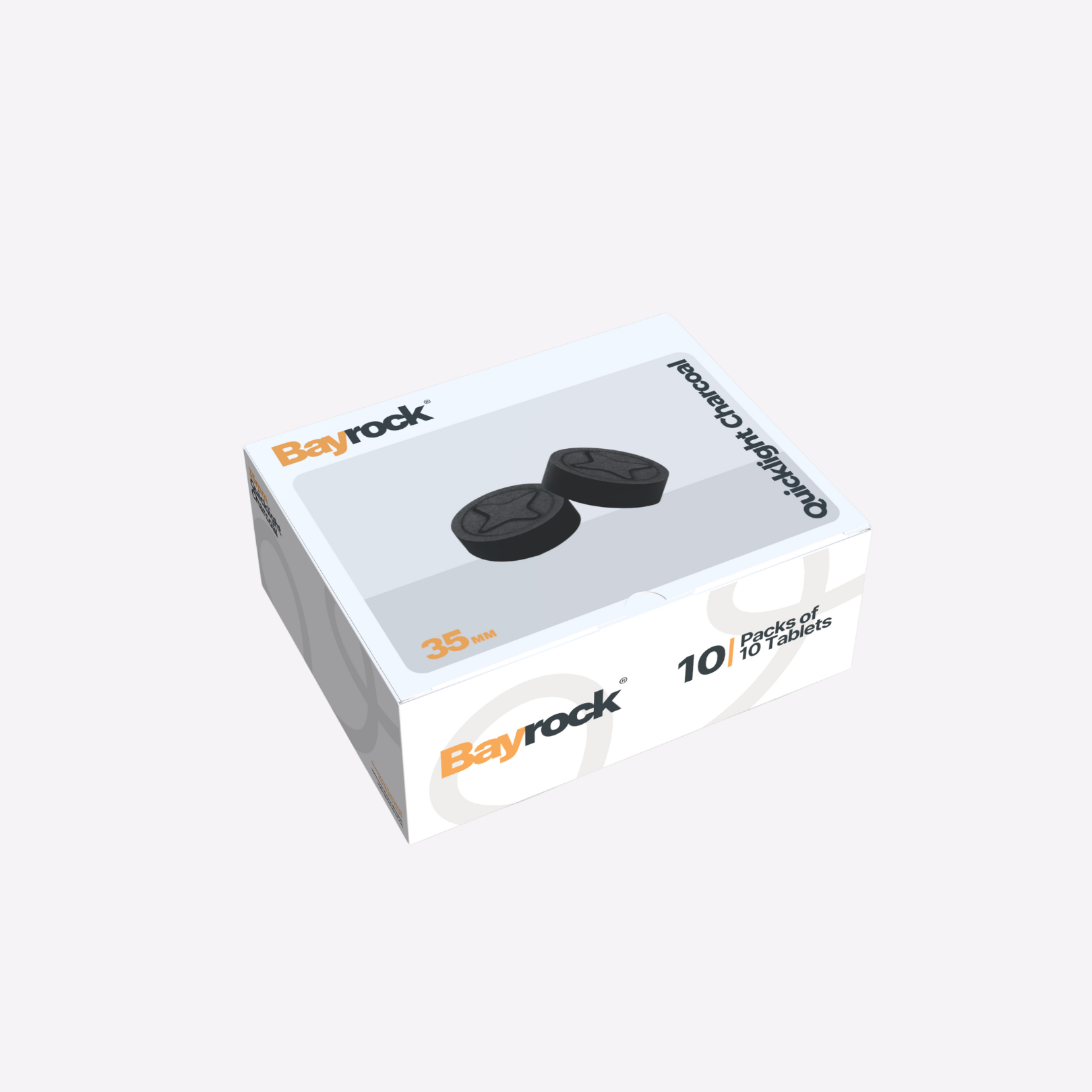 Box of Bayrock cleaning tablets on a white background