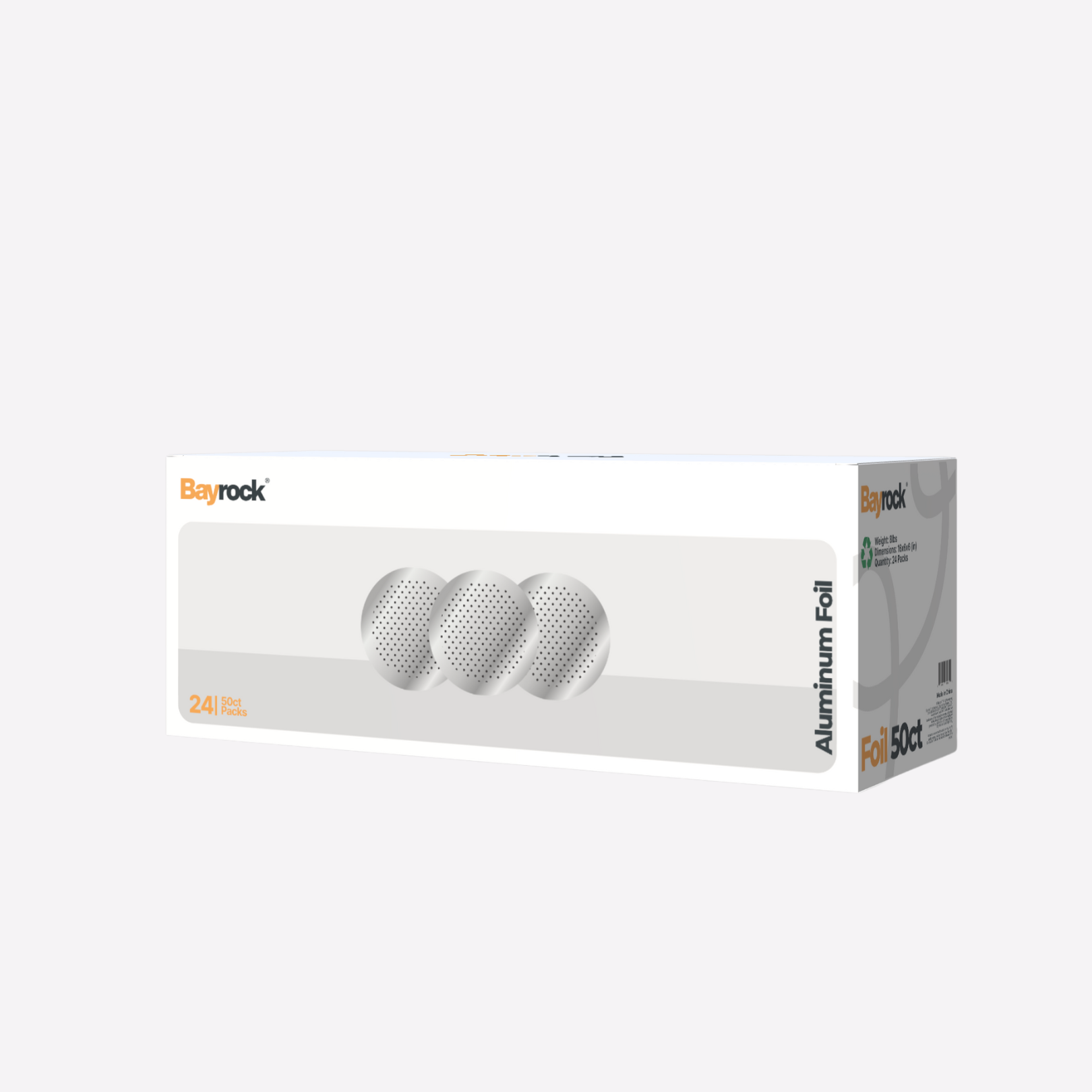 Box of Big Rock aluminum foil on a white background