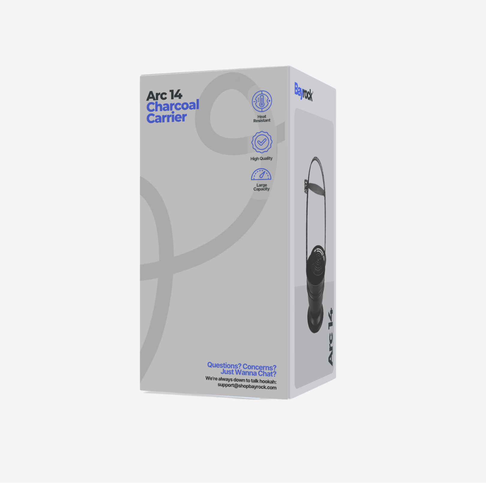 Box of Arc 14 Charcoal Carrier on a white background