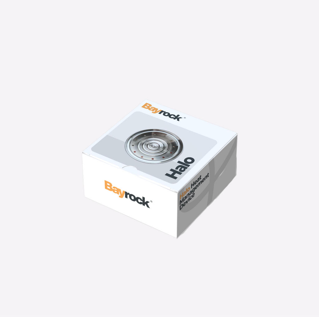 Bayrock Halo product packaging on a white background