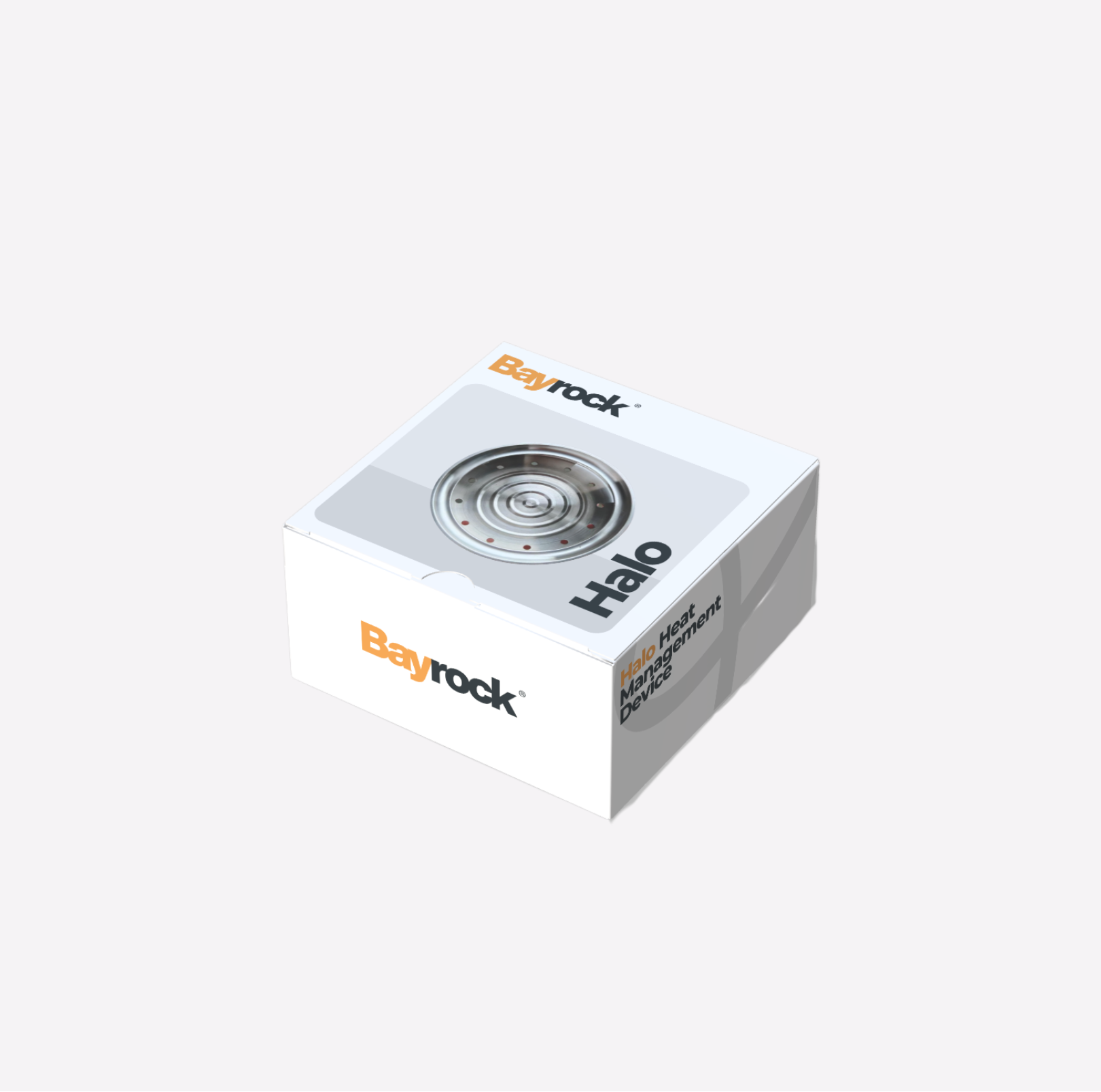 Bayrock Halo product packaging on a white background