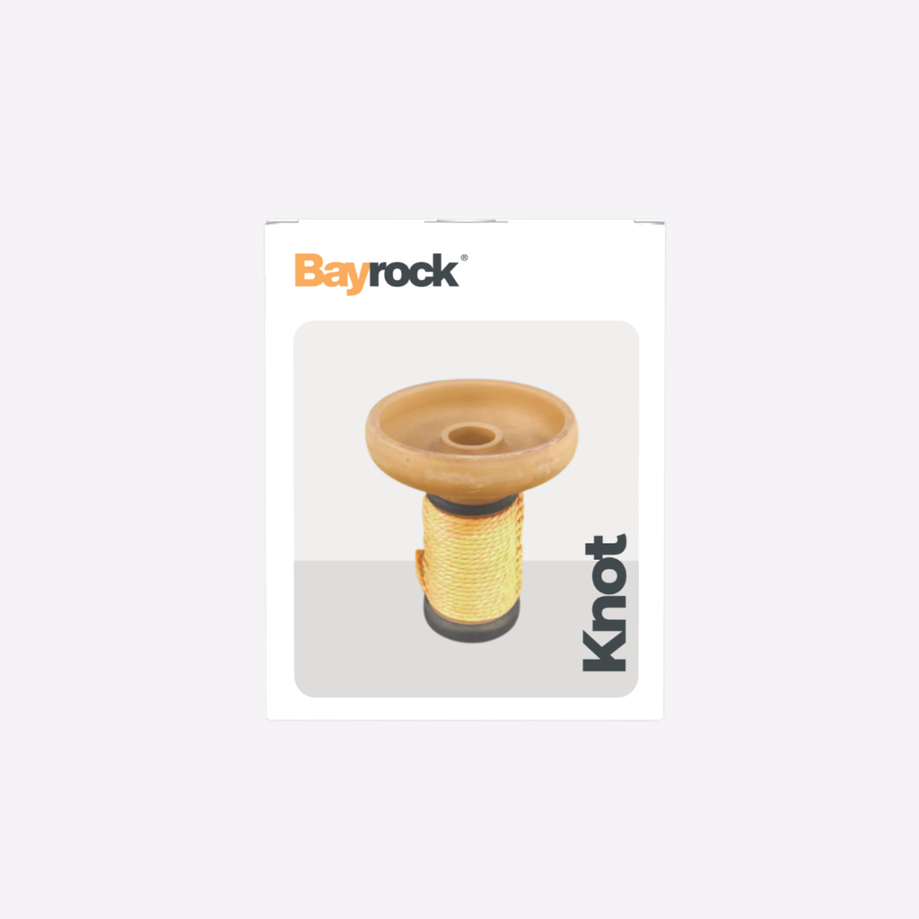 Bayrock knot product packaging on a white background