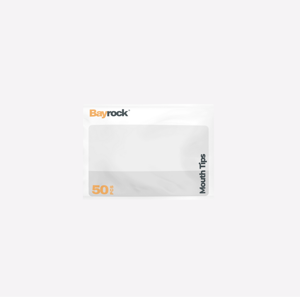 Bayrock mouth tips packaging on a white background