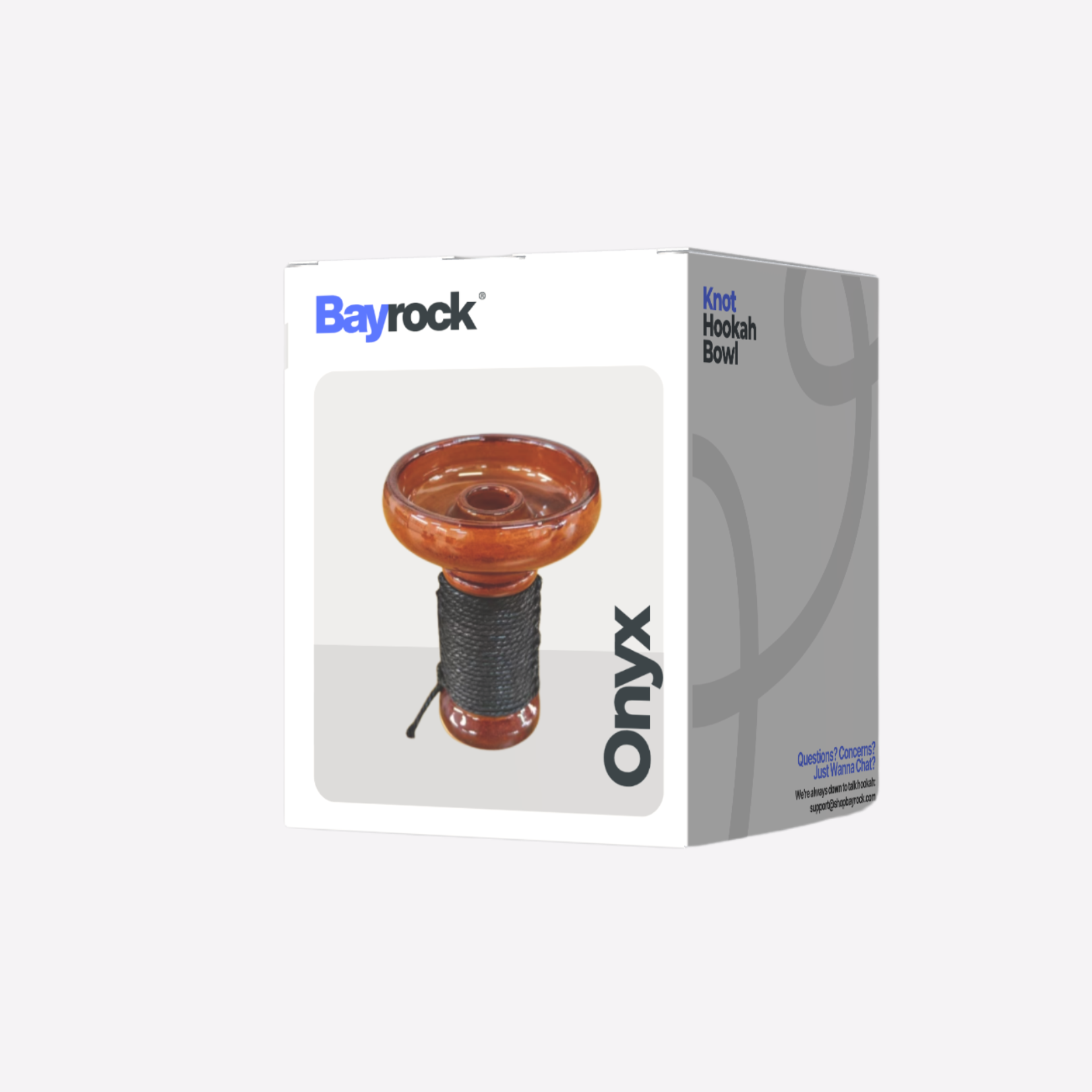Bayrock Onyx hookah bowl packaging on a white background